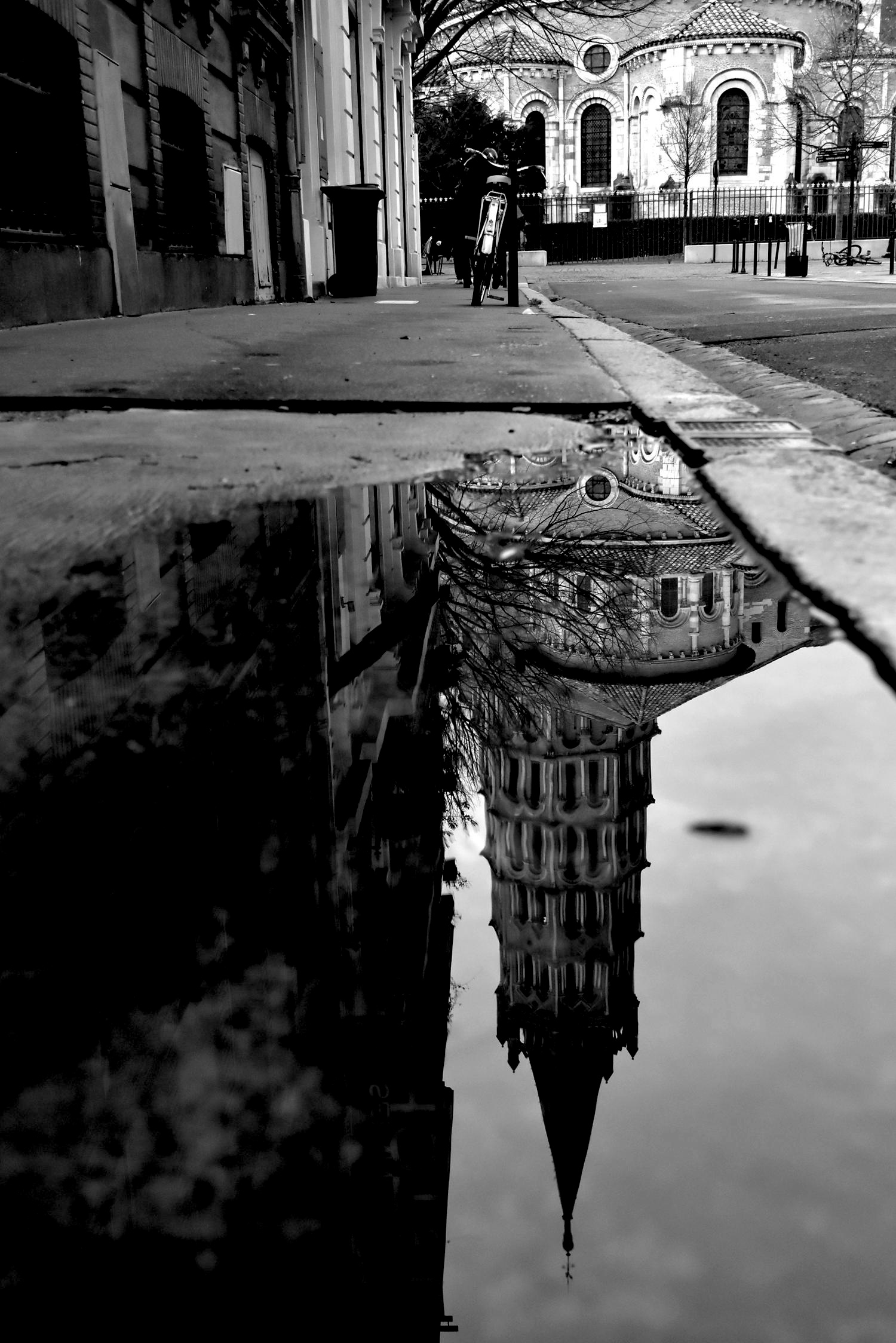 photo de reflet, Basilique Saint-Sernin, Toulouse, Julien Franck